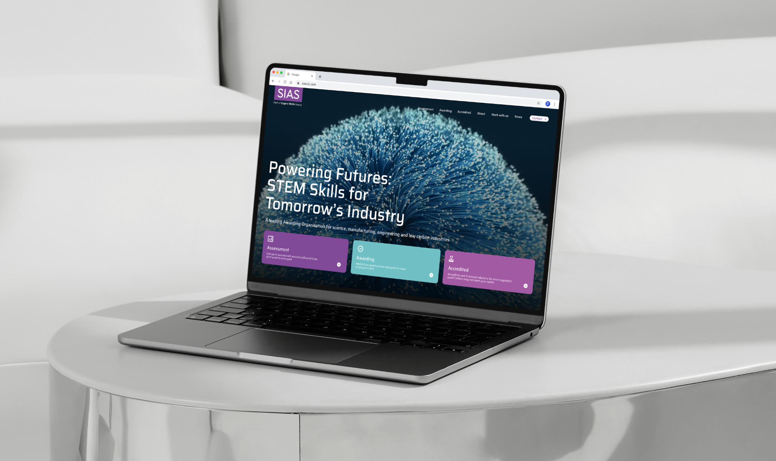SIAS website mockup